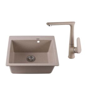  ТАЛИЯ КОМПЛЕКТ КУХНЕНСКА МИВКА ГРАНИТ 50/57/22.5h И СМЕСИТЕЛ ТАЛИЯ 6/42h