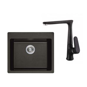 ТАЛИЯ КОМПЛЕКТ КУХНЕНСКА МИВКА ГРАНИТ 50/57/22.5h И СМЕСИТЕЛ МЕЛИНА 6/42h