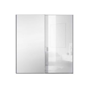 БЯЛ ДВУКРИЛ ГАРДЕРОБ ЛУМОС С ПЛЪЗГАЩИ ВРАТИ 200/68/222 СМ