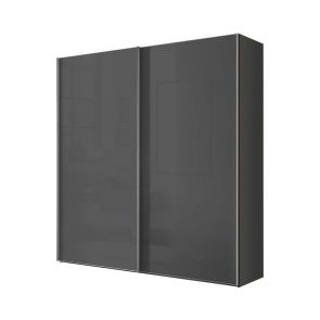 ЧЕРЕН ДВУКРИЛЕН ГАРДЕРОБ ЛУМОС С ПЛЪЗГАЩИ ВРАТИ 200/68/222 СМ