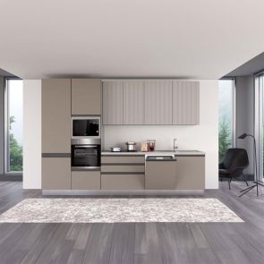 БЕЖОВA БЛОК КУХНЯ ХЕЛЕНА 330/60/240 СМ С ВКЛЮЧЕНИ 6БР ЕЛ.УРЕДИ