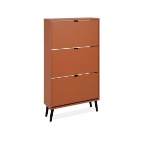 ЧЕРВЕН ШКАФ ЗА ОБУВКИ ВИГО 70/24/125 СМ