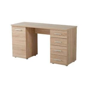 БЮРО ЛИБЕР С 4 ЧЕКМЕДЖЕТА И ЕДНА ВРАТА 135/50/73.5 СМ В ТЕКСТУРА ДЪБ СОНОМА