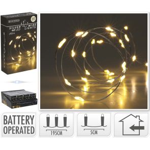 LED КОЛЕДНИ ЛАМПИЧКИ 40БР. 195СМ