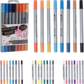 СЕТ 8 БР. ДВУСТРАННИ МАРКЕРИ АСОРТИ