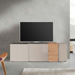 АМАЛФИ ТВ ШКАФ С 3 ВРАТИ 181/44/59 СМ В КАШМИР И ДЪБ АРТИСАН