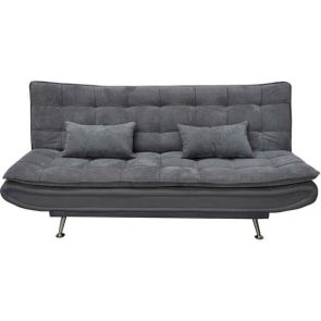 ТЪМНОСИВО КЛИК-КЛАК КАНАПЕ КЛАУД 196/92/98 СМ 2 ВЪЗГЛАВНИЦИ