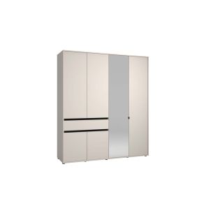 СИВ ЧЕТИРИКРИЛ ГАРДЕРОБ КОРБЕТ С 1 ЧЕКМЕДЖЕ 182.5/54.5/210.5 СМ