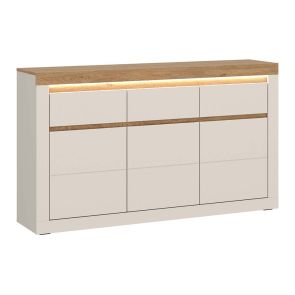 КОМОД НЕКСТ С ВКЛ. LED ОСВЕТЛЕНИЕ 149,1/39,6/89,3СМ В ДЕКОР КАШМИР И ДЪБ