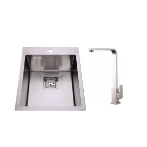 БЕЙС КОМПЛЕКТ КУХНЕНСКА МИВКА АЛПАКА 50/42/20h И СМЕСИТЕЛ 6/42 ТЕМПЛИКО