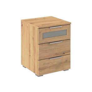 ДЪРВЕСНО НОЩНО ШКАФЧЕ МАРС С 3 ЧЕКМЕДЖЕТА 40/40/52 СМ