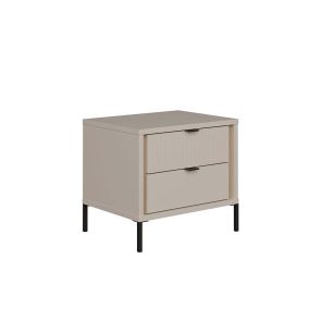 НОЩНО ШКАФЧЕ СЕРАВЕЛ 54.4/41.5/48.8 СМ В ПЯСЪК И  ДЪБ МАУВЕЛА