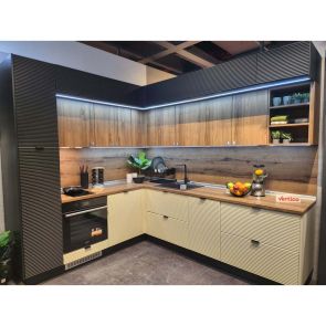 КУХНЯ МОСТРА ТРЕНД ЛИНЕА В ГР. ПЛОВДИВ ЧЕРЕН/БЯЛ МДФ МАТ