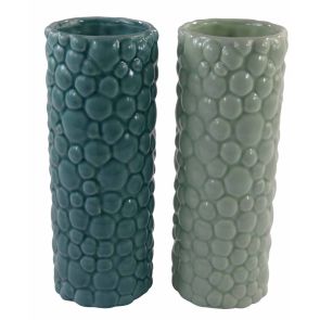 ЗЕЛЕНА КЕРАМИЧНА ВАЗА АСОРТИ Ф 8.8/22 CM