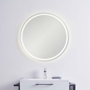 БЯЛО ОГЛЕДАЛО ЗА СТЕНА С LED ОСВЕТЛЕНИЕ БЕТИ 75/75 СМ