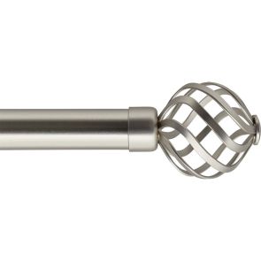 ТЕЛЕСКОПИЧЕН КОРНИЗ СРЕБРИСТ 120-210CM Ø28ММ