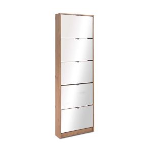 ОГЛЕДАЛЕН ШКАФ ЗА ОБУВКИ КОБЛЕНЦ 58/17/177 СМ В ДЪБ АРТИСАН