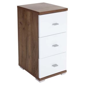 НИСЪК ШКАФ ЗА БАНЯ БАРИ 35/31.5/72 СМ В ДЕКОР ДЪБ И БЯЛО