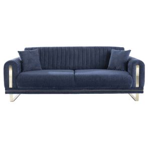 СИНЬО РАЗТЕГАТЕЛНО КАНАПЕ НЕПАЛ 223/92/85 СМ С ФУНКЦИЯ СЪН 90/179 СМ