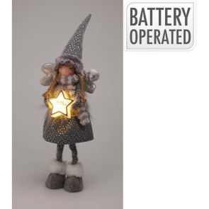 LED КОЛЕДНА ФИГУРА ФЕЯ 55СМ