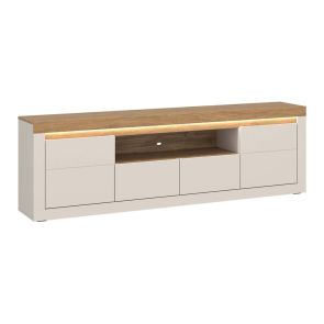 ТВ ШКАФ НЕКСТ С ВКЛ. LED ОСВЕТЛЕНИЕ 194/39,6/62,5СМ В ДЕКОР КАШМИР И ДЪБ