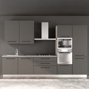 СИВА БЛОК КУХНЯ ЛЕЙН 330/60/240 СМ С ВКЛЮЧЕНИ 6БР ЕЛ. УРЕДИ