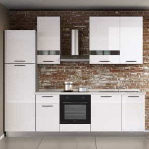 БЛОК КУХНЯ ЛОРИ 270/60/240 СМ С ВКЛЮЧЕН ПЛОТ,ВОДОБРАН,МИВКА И 4БР ЕЛЕКТРОУРЕДИ