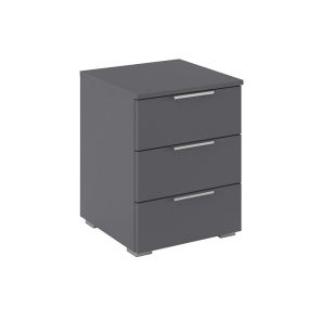 СИВО НОЩНО ШКАФЧЕ МАРС С 3 ЧЕКМЕДЖЕТА 40/40/52 СМ