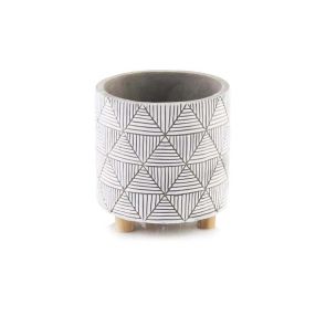 КЕРАМИЧНА КАШПА С КРАЧЕТА КРЪГЛА Ф14/15 CM