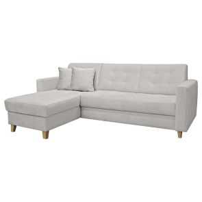 СВЕТЛОСИВА ХОЛНА ГАРНИТУРА С РАКЛА БЕРГЕН 231/163/87 СМ И ФУНКЦИЯ СЪН 200/123 СМ