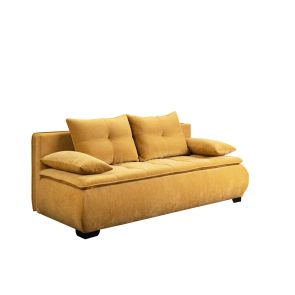 ЖЪЛТО КАНАПЕ МИНА  208/94,6/79.5 СМ С ФУНКЦИЯ СЪН 150/198 СМ