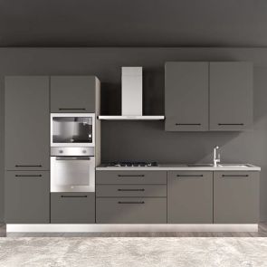 СИВА БЛОК КУХНЯ ЛЕЙН 330/60/240 СМ С ВКЛЮЧЕНИ 6БР ЕЛ. УРЕДИ