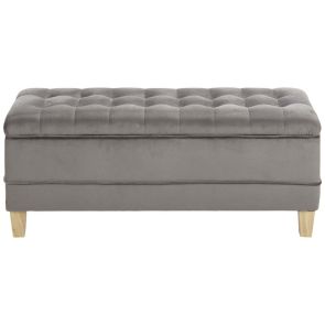 АЛИСА ТАБУРЕТКА РАКЛА С КРАКА ОТ МАСИВЕН ДЪБ 110/42/45 h СИВ / ДЪБ