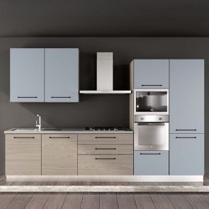 СИНЯ БЛОК КУХНЯ ЛЕЙН 330/60/240 СМ С ВКЛЮЧЕНИ 6БР ЕЛ. УРЕДИ