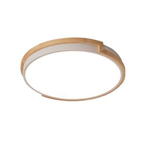 FINESS MAT WHITE+WOODEN LED ТАВАННА ЛАМПА 35W Ф40 СМ