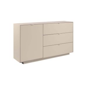 КОМОД СИВАС С 1 ВРАТА И 3 ЧЕКМЕДЖЕТА 160/37.5/90 СМ В ЦВЯТ ПЯСЪК