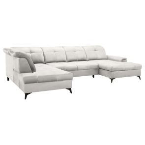 БЕЖОВА П-ОБРАЗНА ХОЛНА ГАРНИТУРА СИЕРА 181/364/230/90-106 СМ С ФУНКЦИЯ СЪН 140/285 СМ