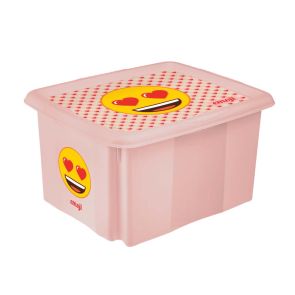 KAROLINA EMOJI HEARTS ДЕТСКА КУТИЯ ЗА СЪХРАНЕНИЕ 24Л 42.5/35.5/22.5СМ