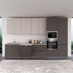 СИВА БЛОК КУХНЯ ХЕЛЕНА 360/60/240 СМ С ВКЛЮЧЕНИ 6БР ЕЛ.УРЕДИ