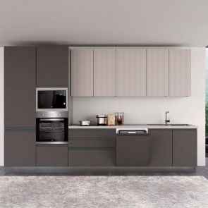 СИВА БЛОК КУХНЯ ХЕЛЕНА 360/60/240 СМ С ВКЛЮЧЕНИ 6БР ЕЛ.УРЕДИ BEKO