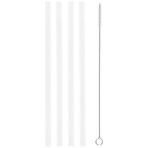 СЕТ 5 ЧАСТИ 4 БР СТЪКЛЕНИ СЛАМКИ И ЧЕТКА