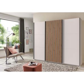 ТРИКРИЛЕН ГАРДЕРОБ АНДОРА С ПЛЪЗГАЩИ ВРАТИ 300/65/216 СМ