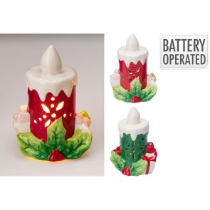 LED КОЛЕДНА СТАТУЕТКА СВЕЩНИК 10СМ