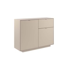 КОМОД СИВАС С 2 ВРАТИ И 1 ЧЕКМЕДЖЕ 120/37.5/90 СМ В ЦВЯТ ПЯСЪК