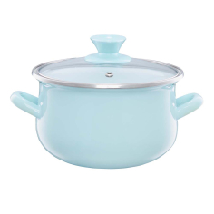 ЕМАЙЛИРАНА ТЕНДЖЕРА С КАПАК Ф20 СМ