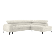 КРЕМАВА ХОЛНА ГАРНИТУРА ВОЛФ 261/203/90 СМ С ЛЯВ ПОДЛАКЪТНИК И ПЛОЩ ЗА СЪН 130/202 СМ