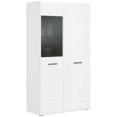 ВИТРИНА ЗА ОКАЧВАНЕ АВАНТИ С 1 ВРАТА 60/41.6/206.2 СМ БЯЛ ГЛАНЦ