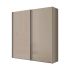 БЕЖОВ ДВУКРИЛЕН ГАРДЕРОБ ЛУМОС С ПЛЪЗГАЩИ ВРАТИ 200/68/222 СМ