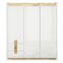 ДВУКРИЛЕН ГАРДЕРОБ АЛАМЕДА С ЧЕКМЕДЖЕТА 180/60/202 СМ В БЯЛ ГЛАНЦ И ДЪБ УЕСТМИНСТЪР