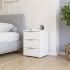 МАРС НОЩНО ШКАФЧЕ С 3 ЧЕКМЕДЖЕТА 47/42/62h АЛПИЙСКО БЯЛО